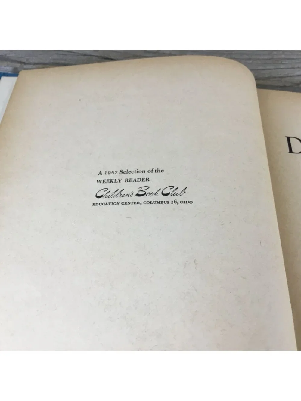 Vintage 1957 A Dog for Davie’s Hill by Clare Bice – Blue Hardcover